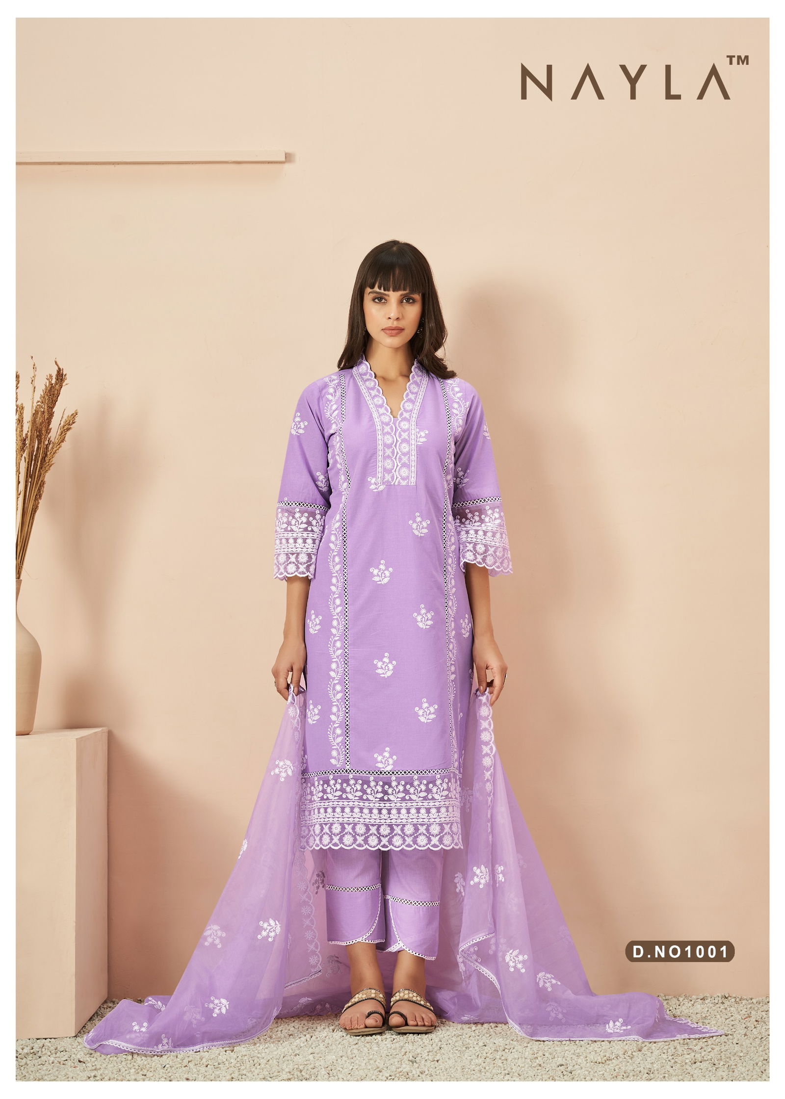 Nayla Nazakat Pure Cotton Designer Kurti With Bottom Dupatta Wholesale Shop In Surat